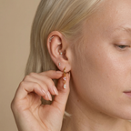 The Pink & Clear Mixed Geometric Drop Earrings