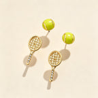 The Varsity Court Sports Studs | 14K Gold Plated Tiny Athlete Earrings