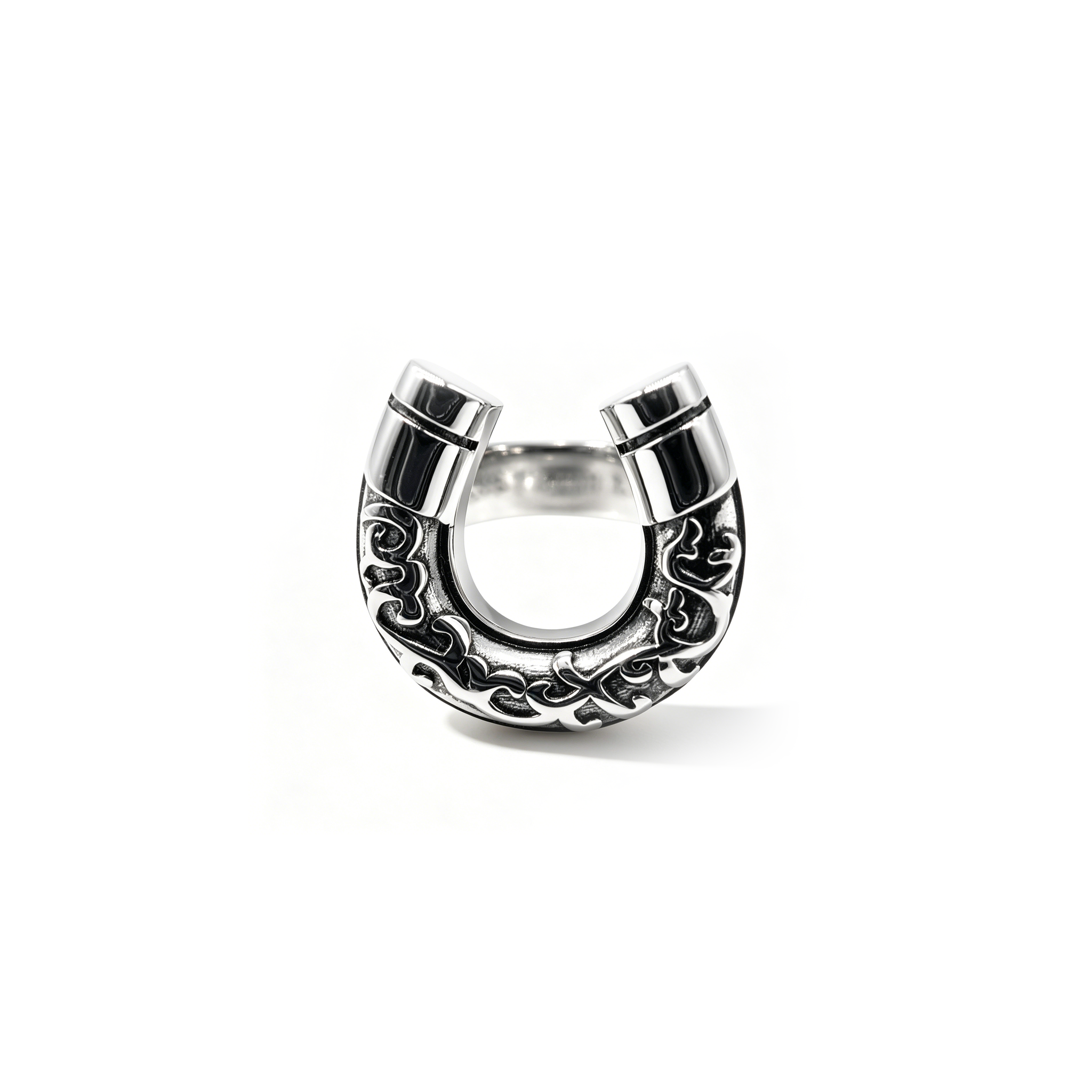 The Midnight Outlaw Ring Set | Vintage Gothic 18K Gold Plated Cowboy Hat & Horseshoe Statement Rings