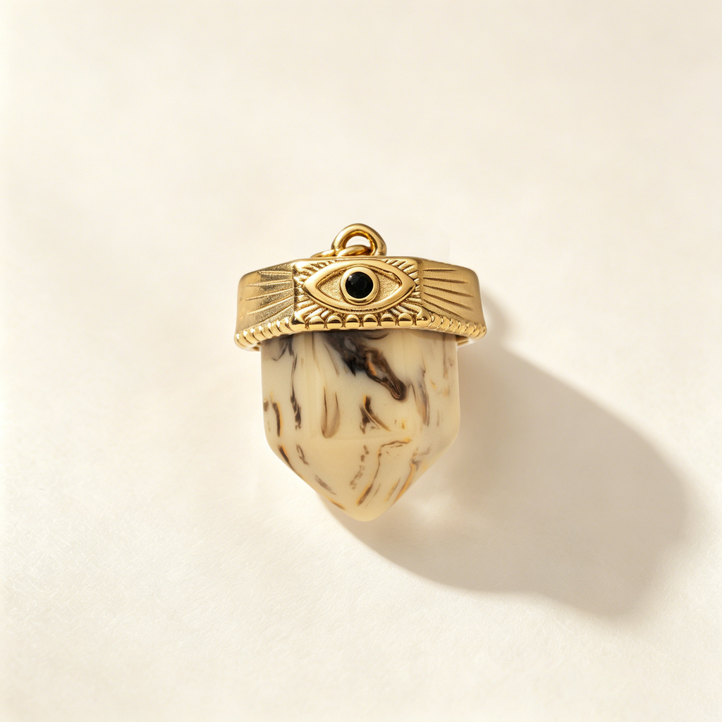 Astar Vintage Talisman Pendant Only | 18K Gold Plated PVD Waterproof DIY Charm for Living Clasp