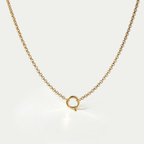 Aura Spring Clasp O-Pin Chain Necklace | 18K Gold Plated Waterproof Personalized Necklace