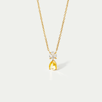 The Solitaire Birthstone Droplet Necklace