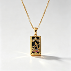 The Arcana Tarot Card Necklace | Vintage 18K Gold Plated Talisman