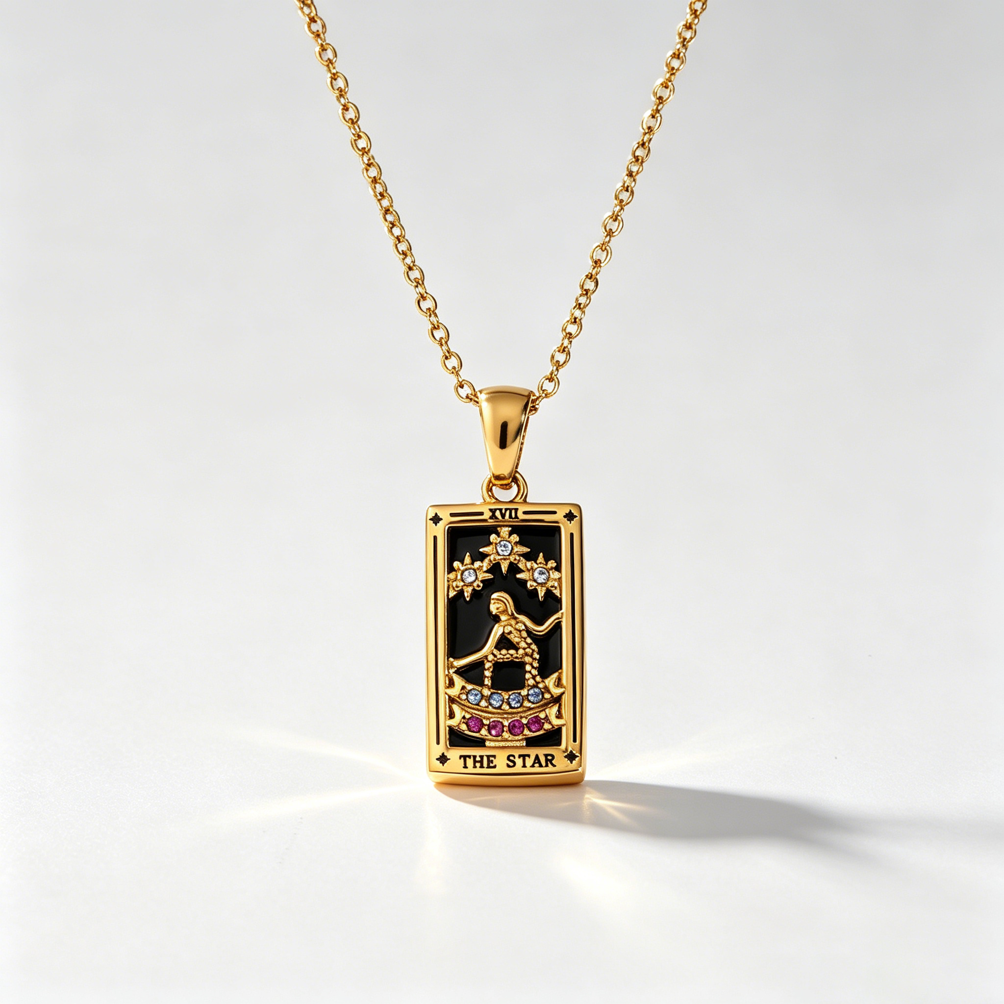 The Arcana Tarot Card Necklace | Vintage 18K Gold Plated Talisman
