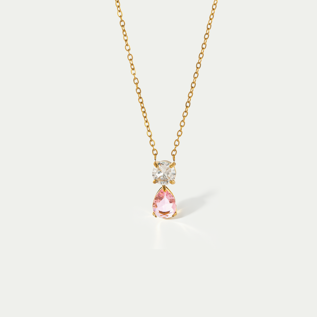 The Solitaire Birthstone Droplet Necklace
