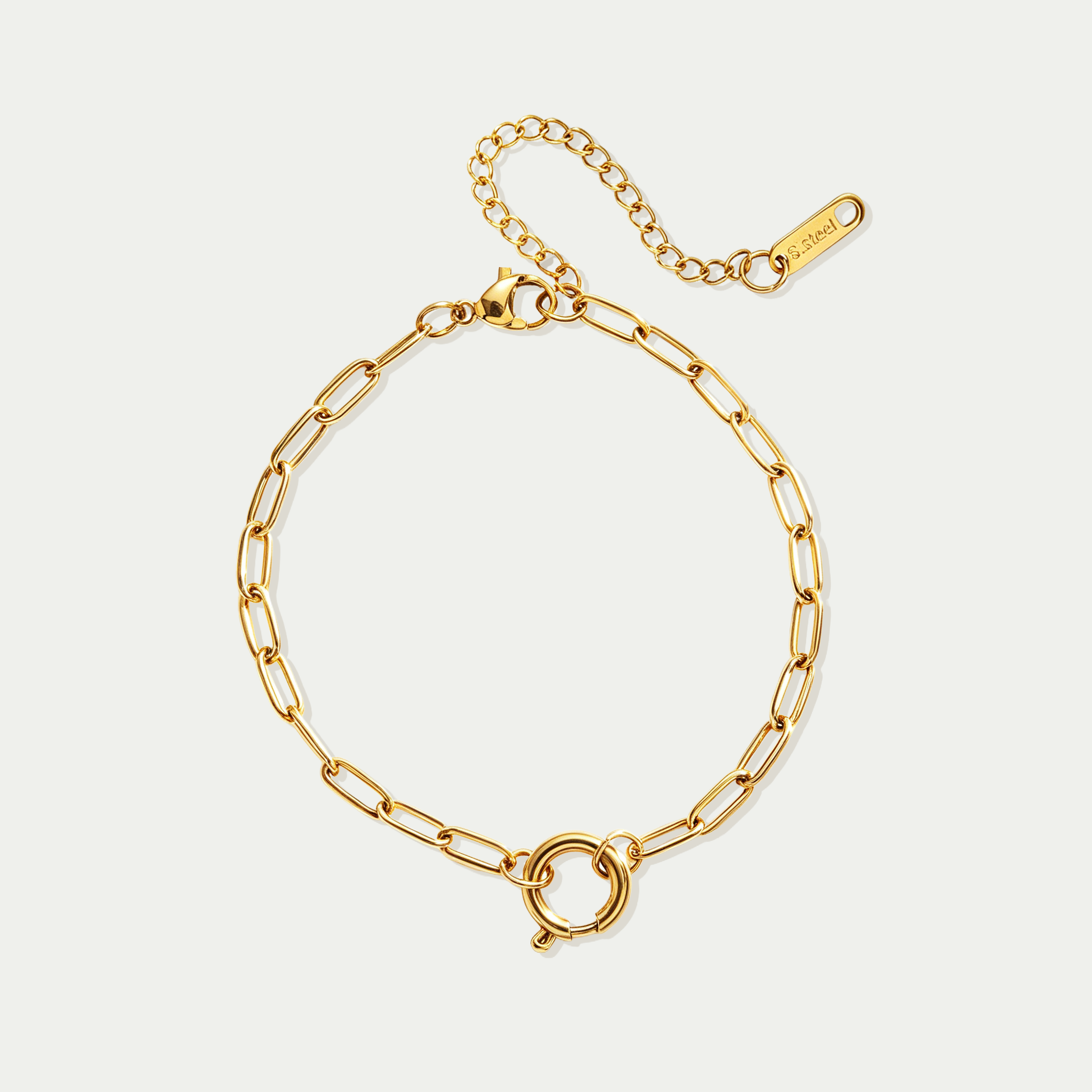 The Spring Clasp Paperclip Chain Bracelet