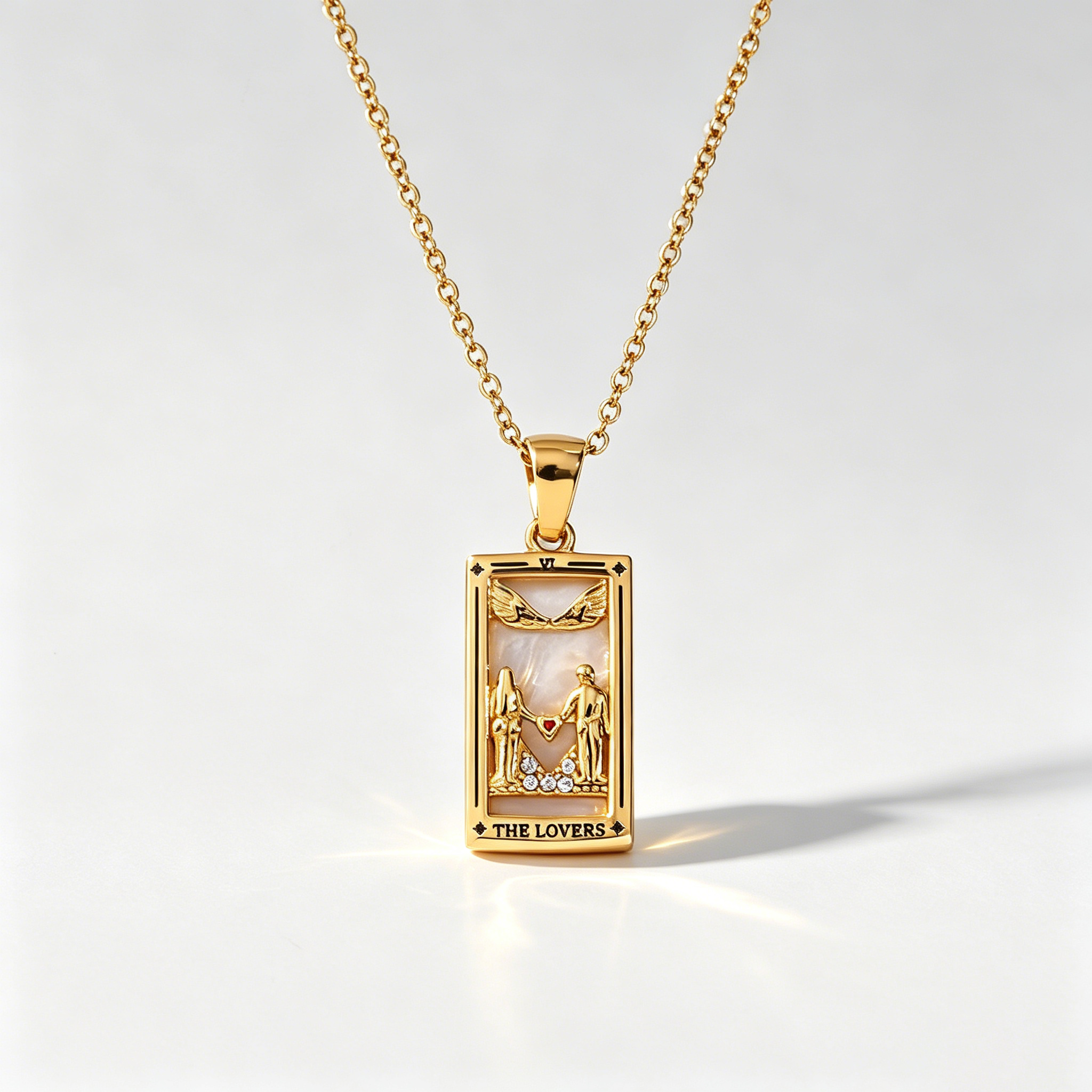 The Arcana Tarot Card Necklace | Vintage 18K Gold Plated Talisman