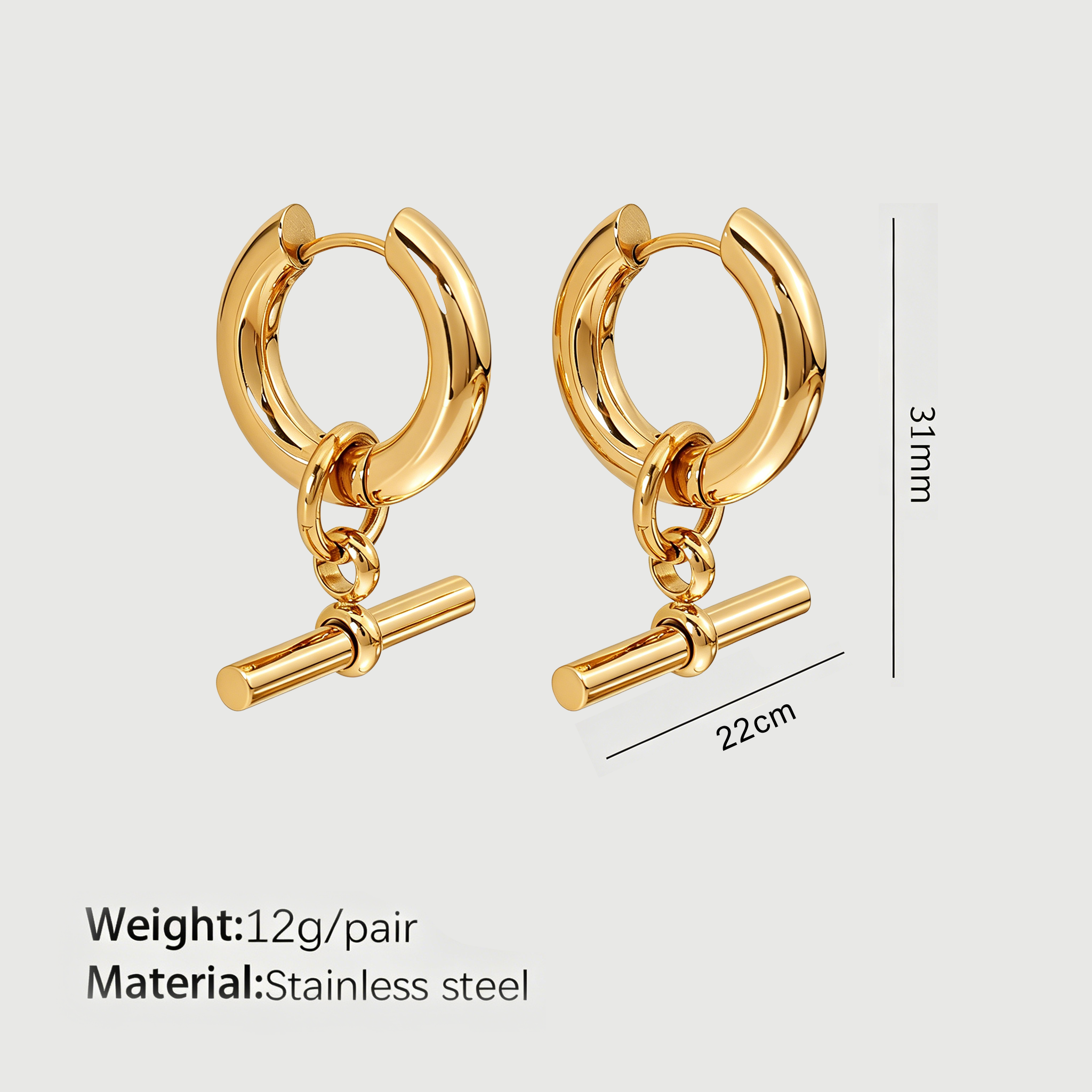 The Zenith Toggle & Curb Chain Set | 18K Gold Plated Starburst Jewelry Combo