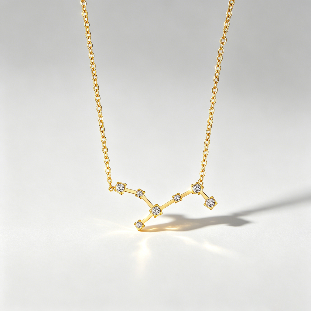 The Star-Map Constellation Necklace | 18K Gold Plated Crystal Link Piece