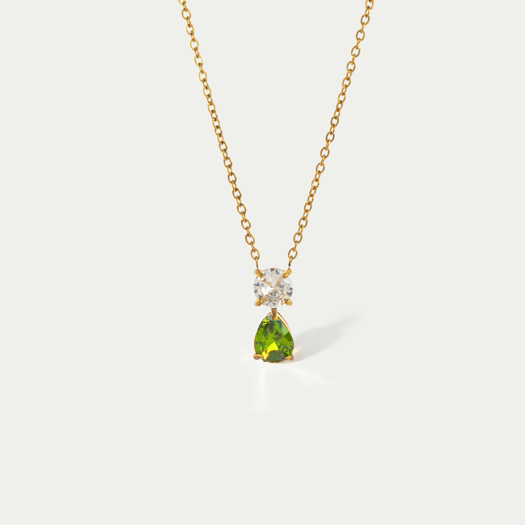 The Solitaire Birthstone Droplet Necklace