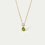 The Solitaire Birthstone Droplet Necklace