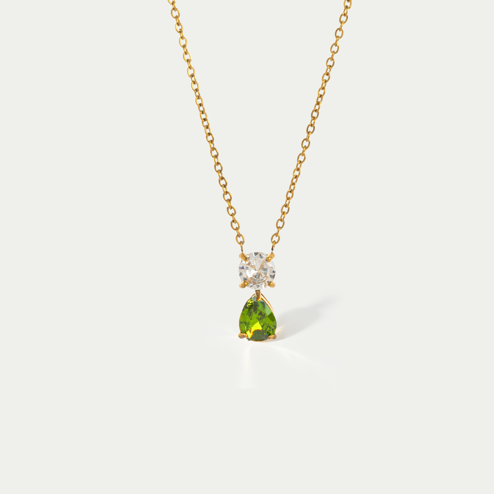 The Solitaire Birthstone Droplet Necklace