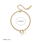 Astar Aura Spring Clasp O-Chain Bracelet | 18K Gold Plated Waterproof DIY Charm Holder Jewelry