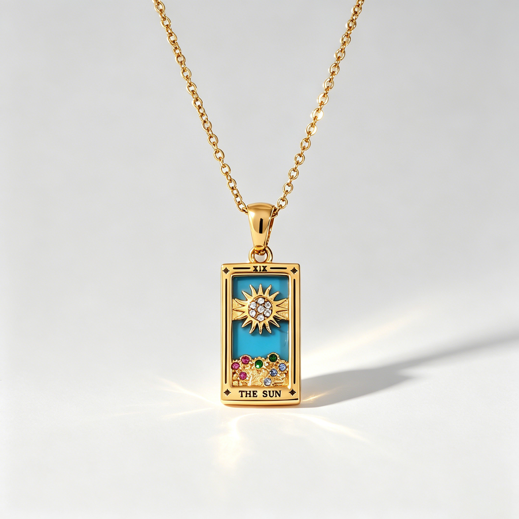 The Arcana Tarot Card Necklace | Vintage 18K Gold Plated Talisman