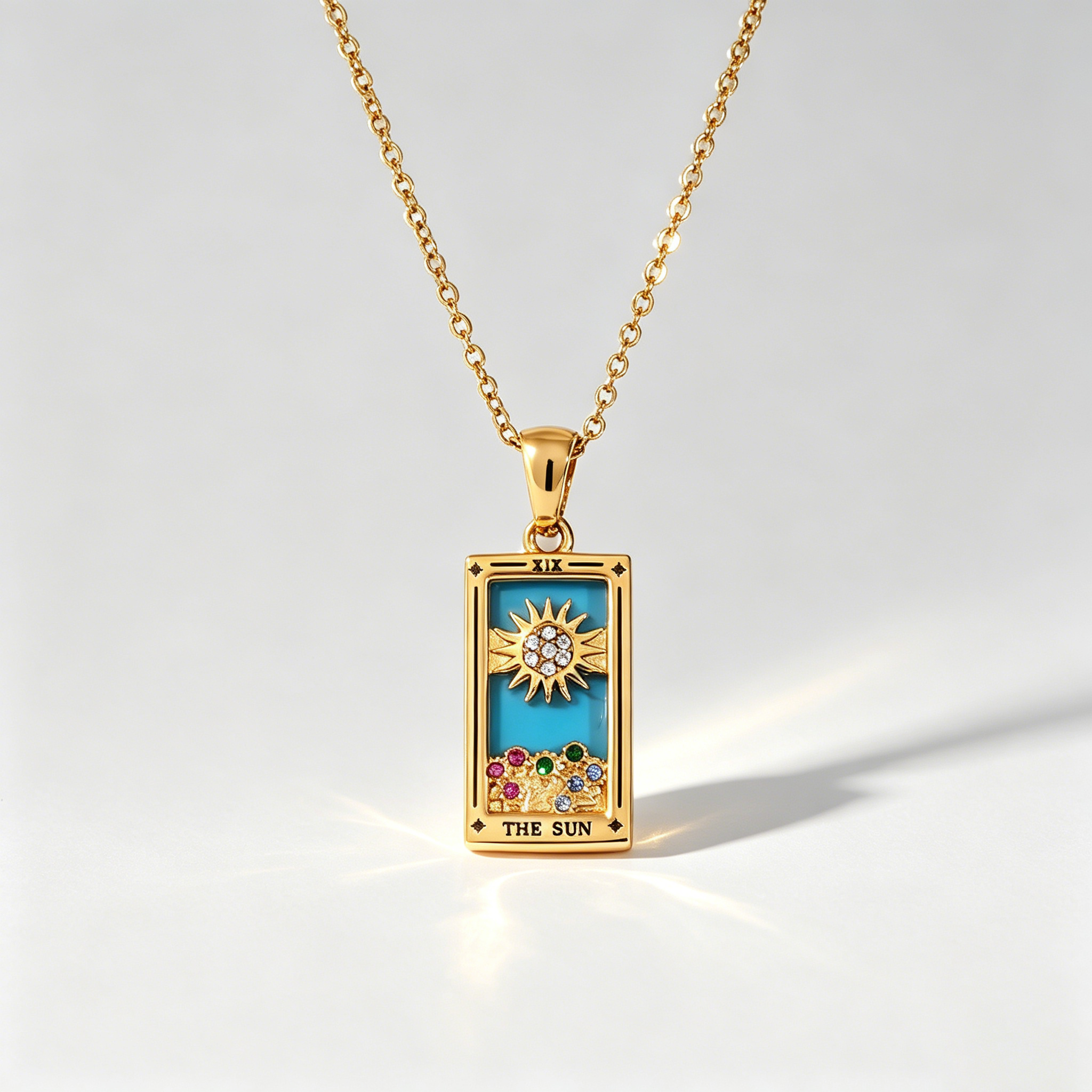 The Arcana Tarot Card Necklace | Vintage 18K Gold Plated Talisman