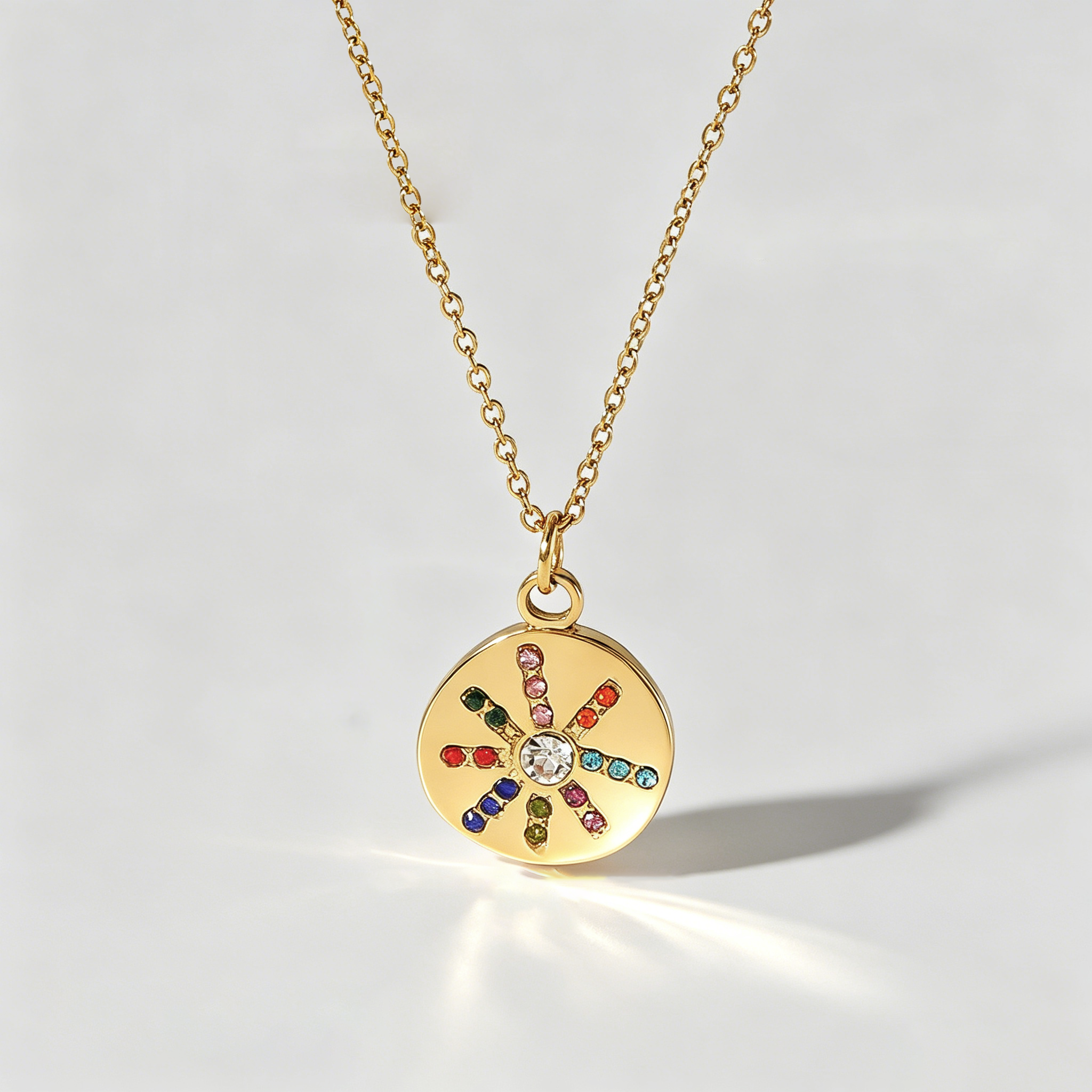 The Selene & Stella Celestial Necklace | 18K Gold Plated Colorful Cosmic Piece