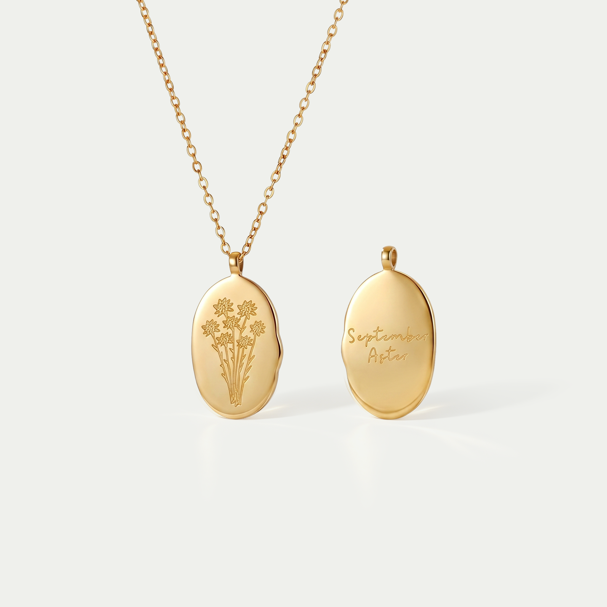 The Botanical Month Flower Pendant Necklace