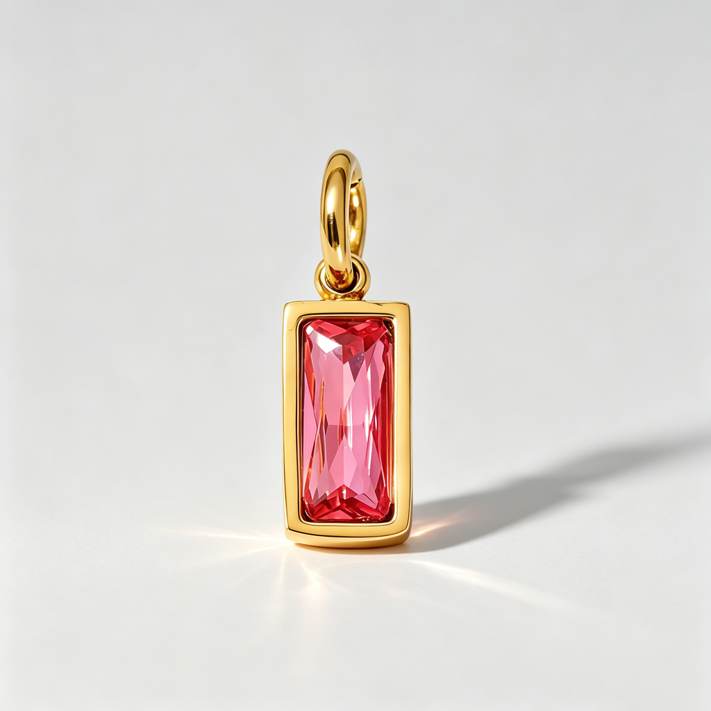 The Solaris Birthstone Charm | 18K Gold Plated Vintage Sunburst Pendant