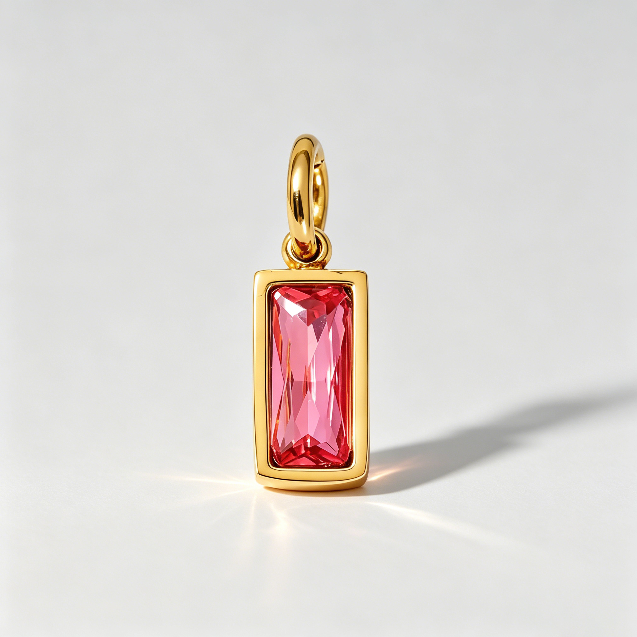 The Solaris Birthstone Charm | 18K Gold Plated Vintage Sunburst Pendant