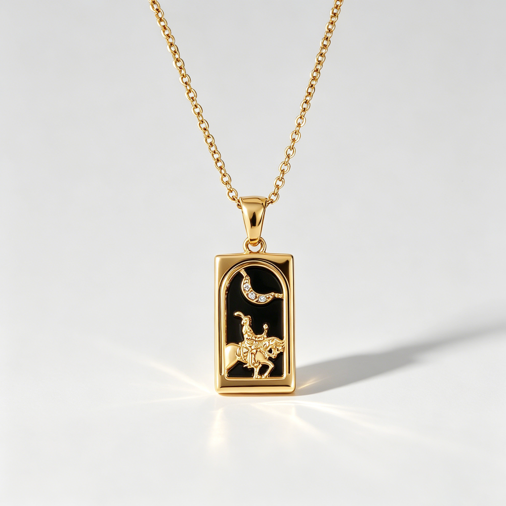 The Arcana Tarot Card Necklace | Vintage 18K Gold Plated Talisman