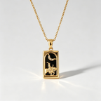 The Arcana Tarot Card Necklace | Vintage 18K Gold Plated Talisman