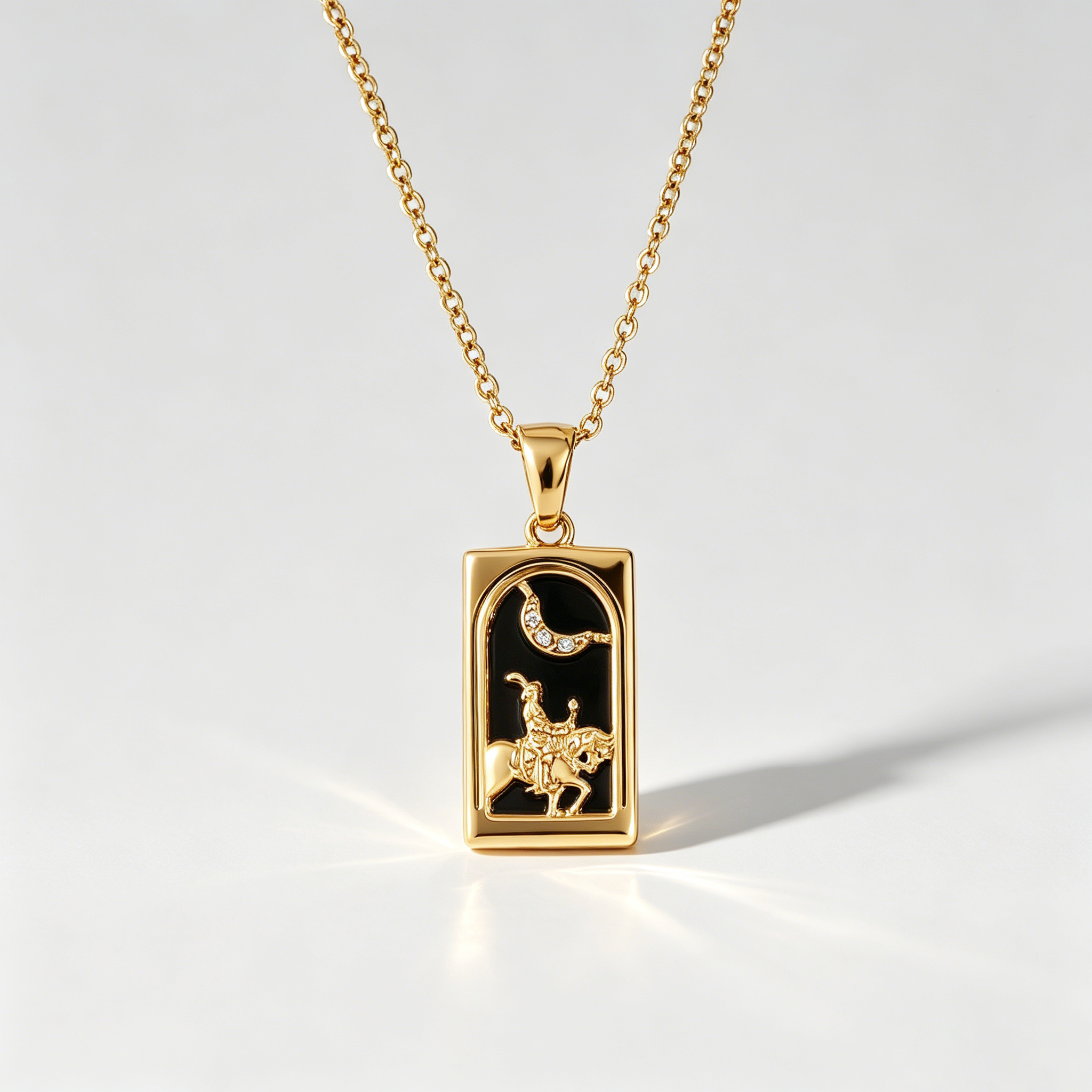 The Arcana Tarot Card Necklace | Vintage 18K Gold Plated Talisman