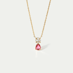 The Solitaire Birthstone Droplet Necklace