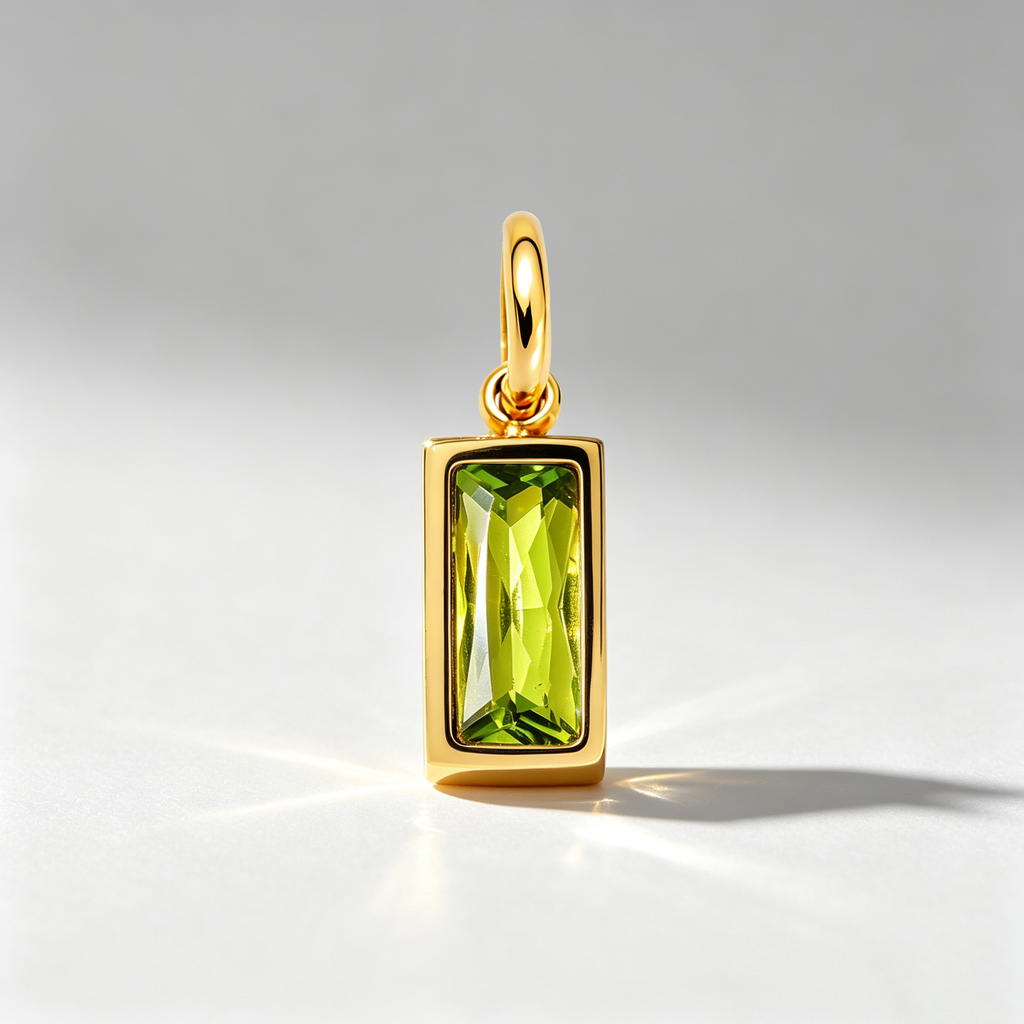 The Solaris Birthstone Charm | 18K Gold Plated Vintage Sunburst Pendant