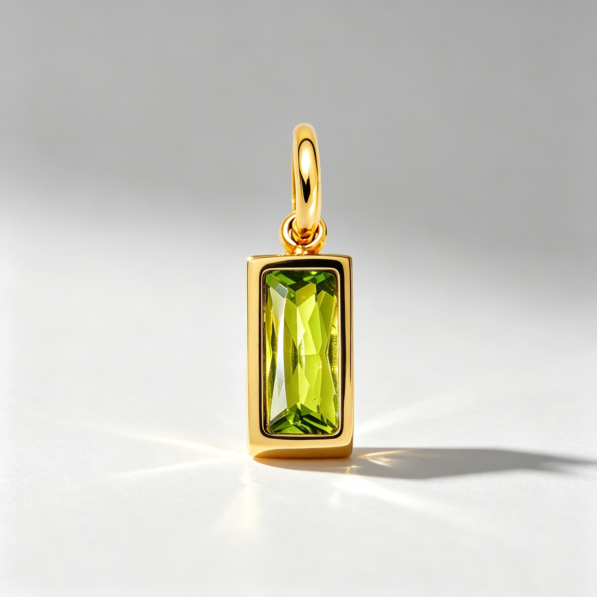 The Solaris Birthstone Charm | 18K Gold Plated Vintage Sunburst Pendant