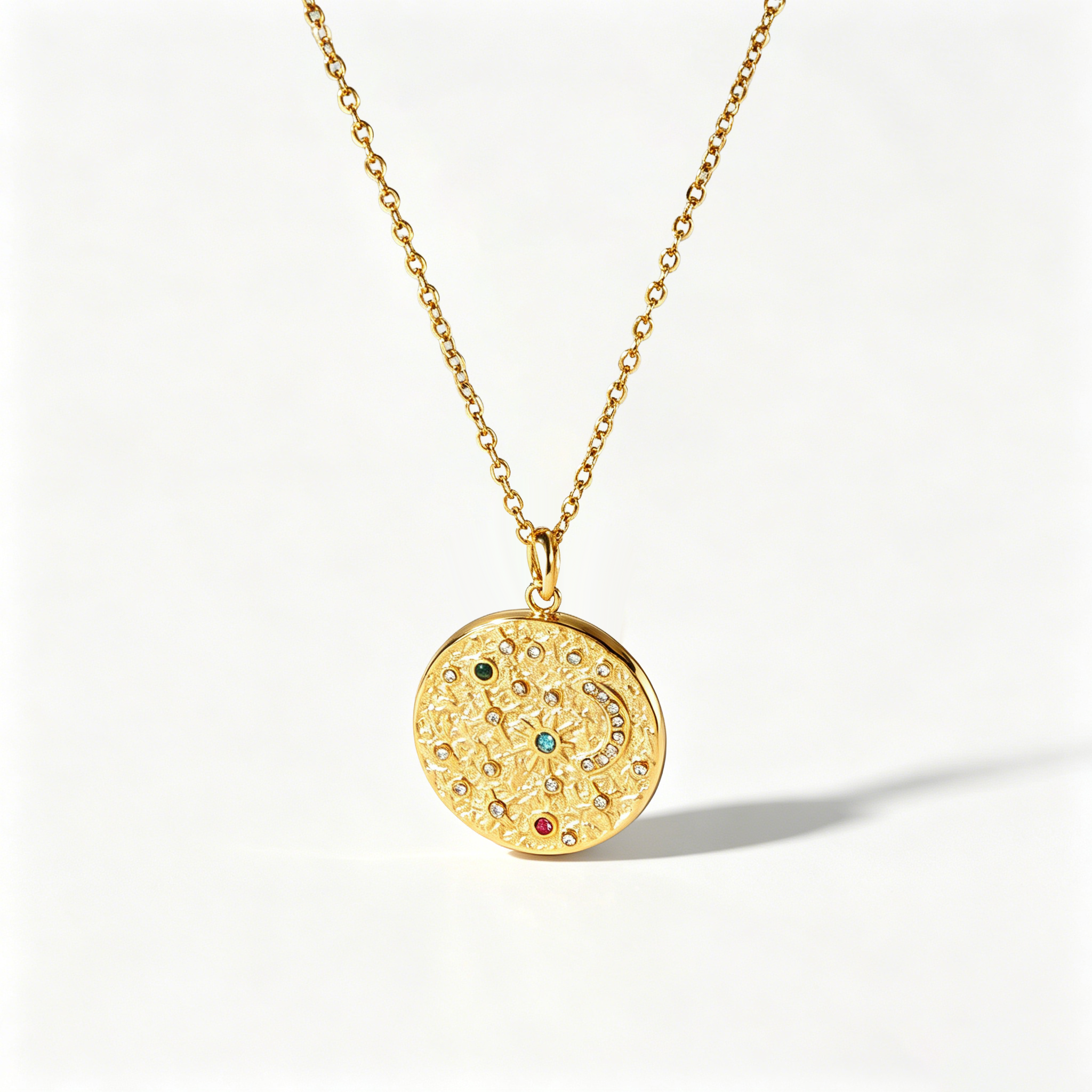 The Selene & Stella Celestial Necklace | 18K Gold Plated Colorful Cosmic Piece