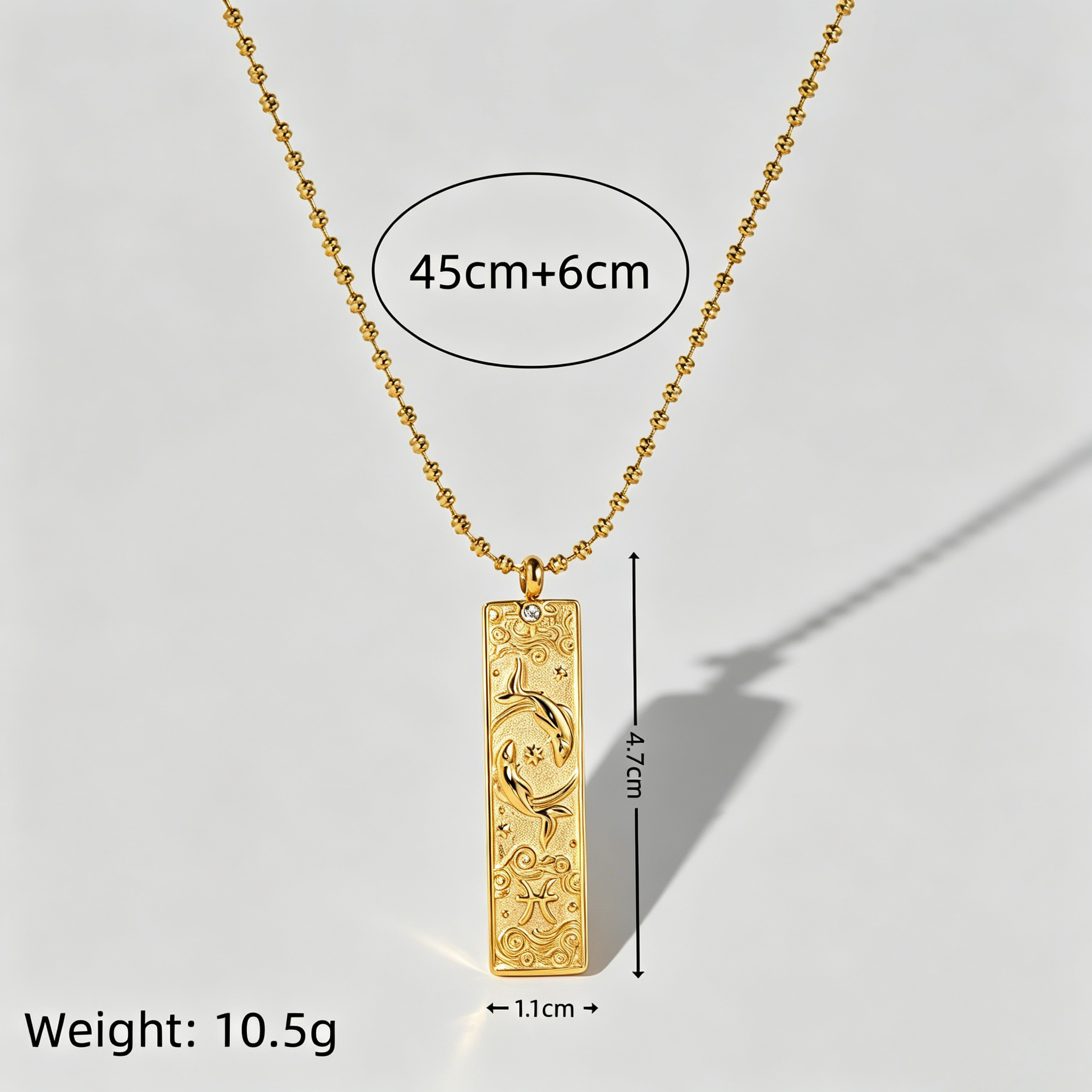 The Zodiac Arcana Tarot Necklace | 18K Gold Plated Cosmic Talisman
