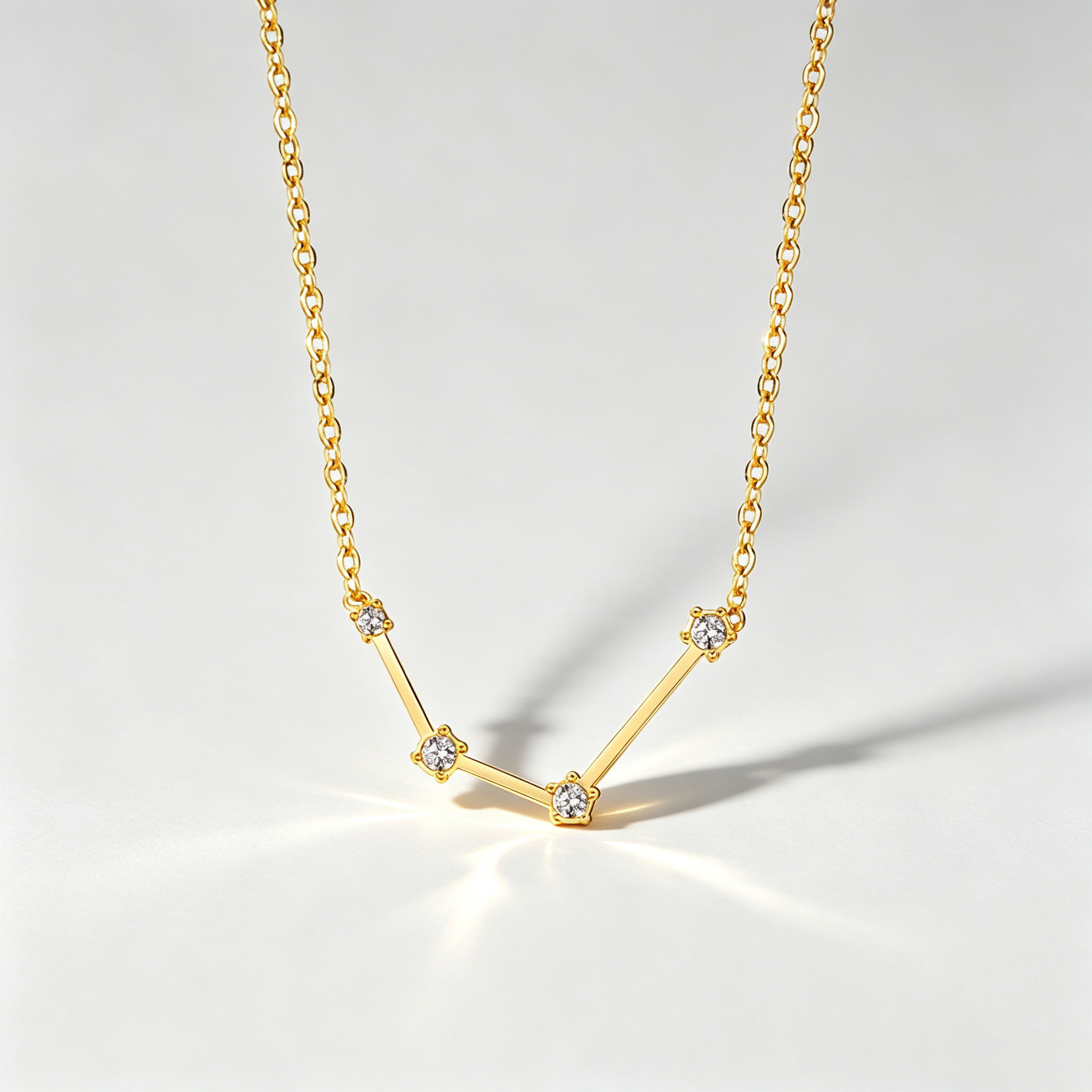 The Star-Map Constellation Necklace | 18K Gold Plated Crystal Link Piece