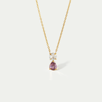 The Solitaire Birthstone Droplet Necklace