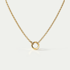 Aura Spring Clasp O-Pin Chain Necklace | 18K Gold Plated Waterproof Personalized Necklace
