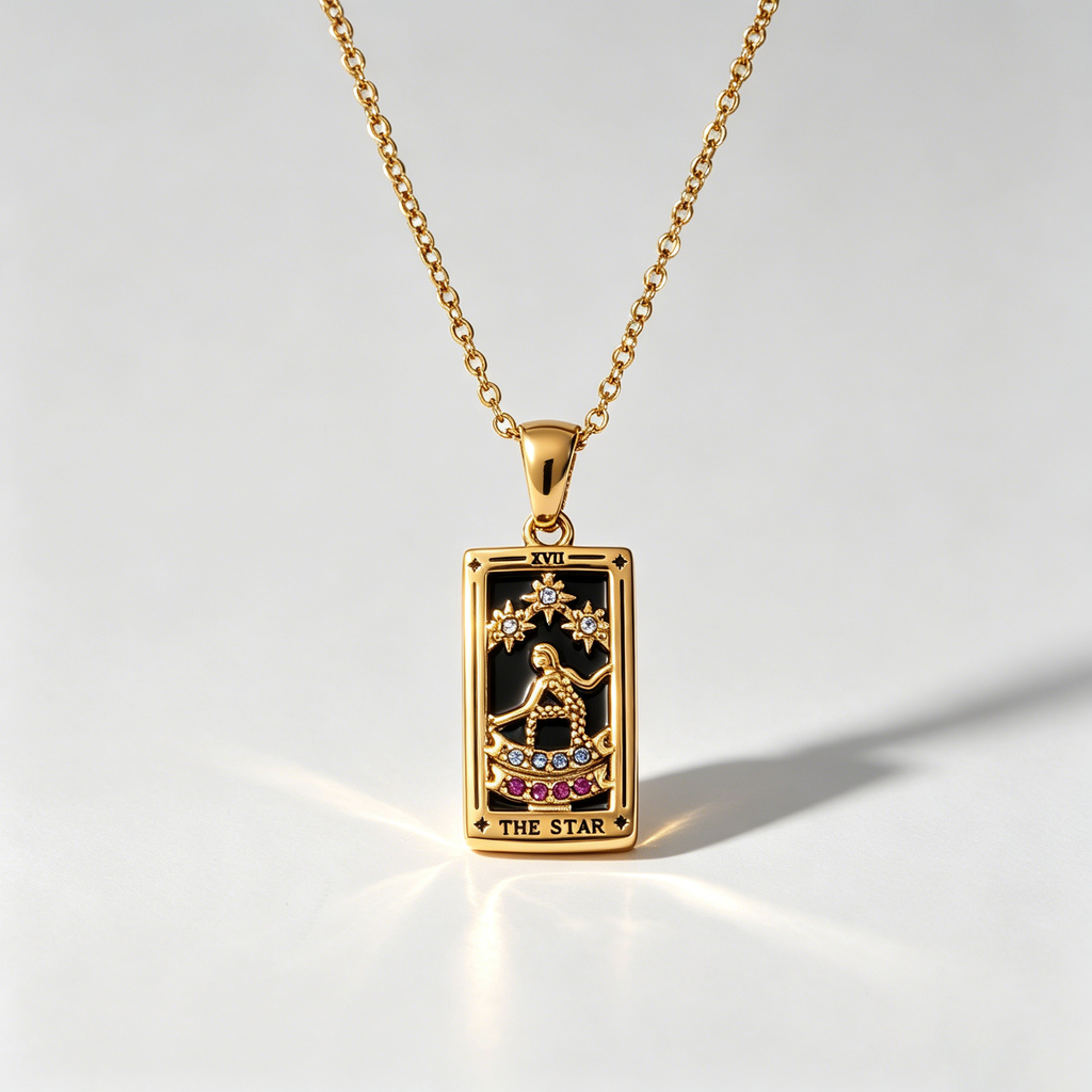 The Arcana Tarot Card Necklace | Vintage 18K Gold Plated Talisman