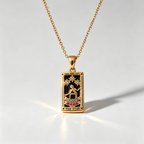 The Arcana Tarot Card Necklace | Vintage 18K Gold Plated Talisman