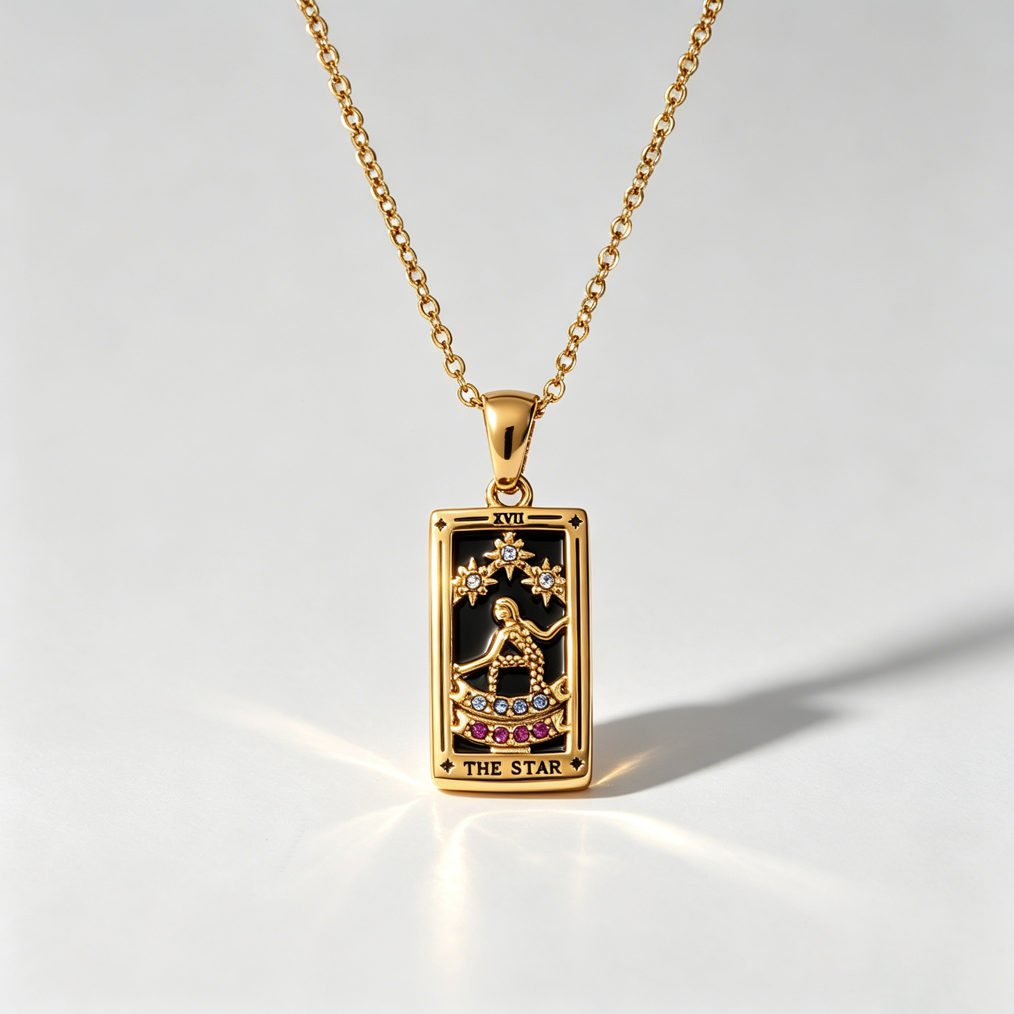 The Arcana Tarot Card Necklace | Vintage 18K Gold Plated Talisman