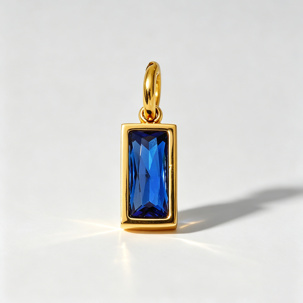 The Solaris Birthstone Charm | 18K Gold Plated Vintage Sunburst Pendant