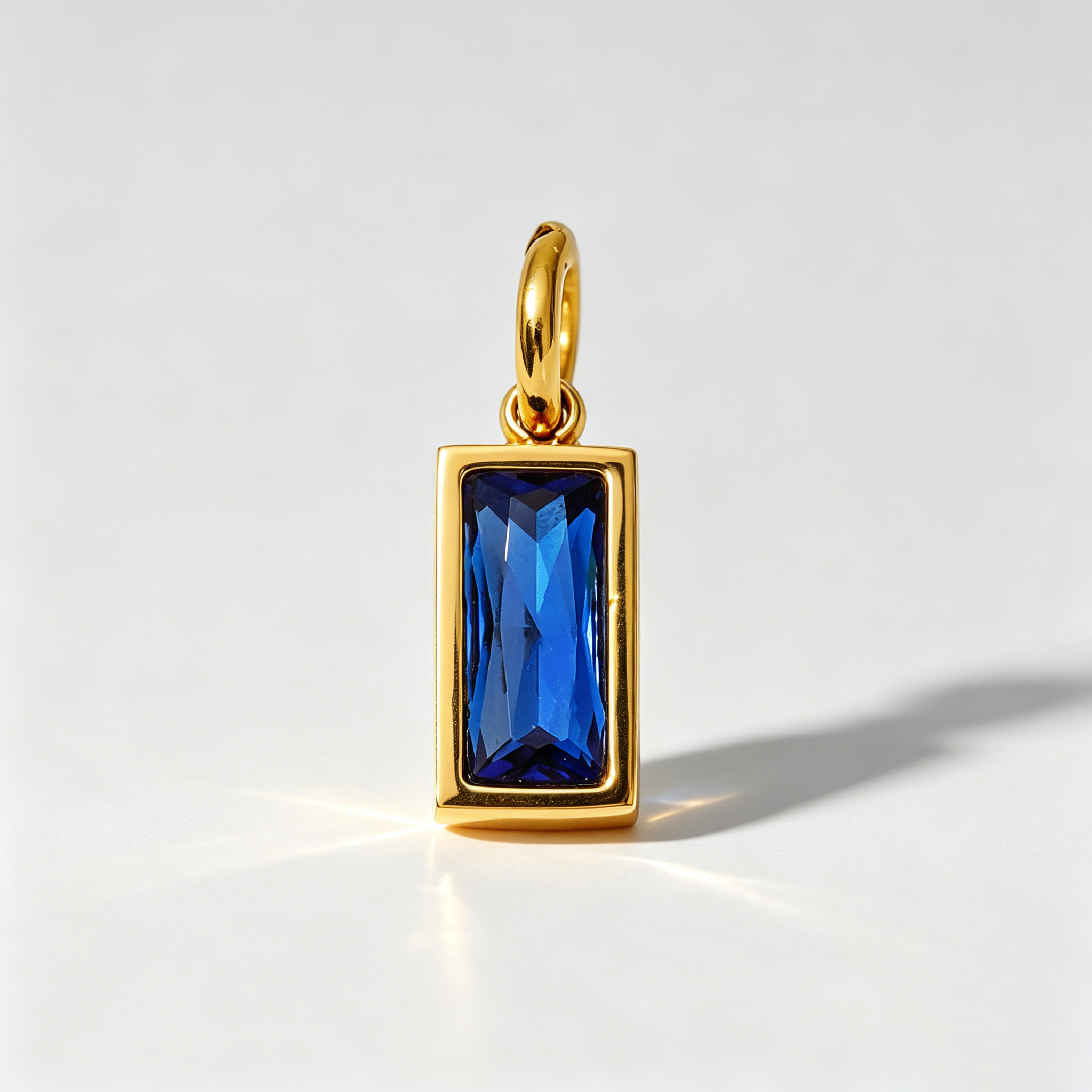 The Solaris Birthstone Charm | 18K Gold Plated Vintage Sunburst Pendant