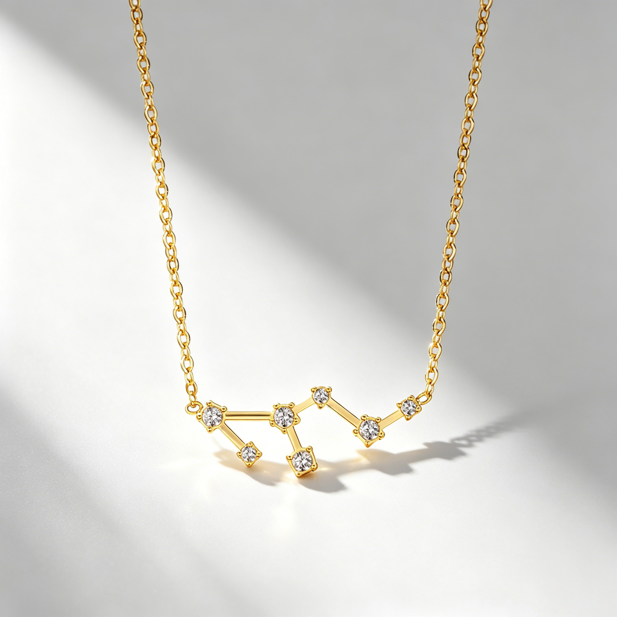 The Star-Map Constellation Necklace | 18K Gold Plated Crystal Link Piece