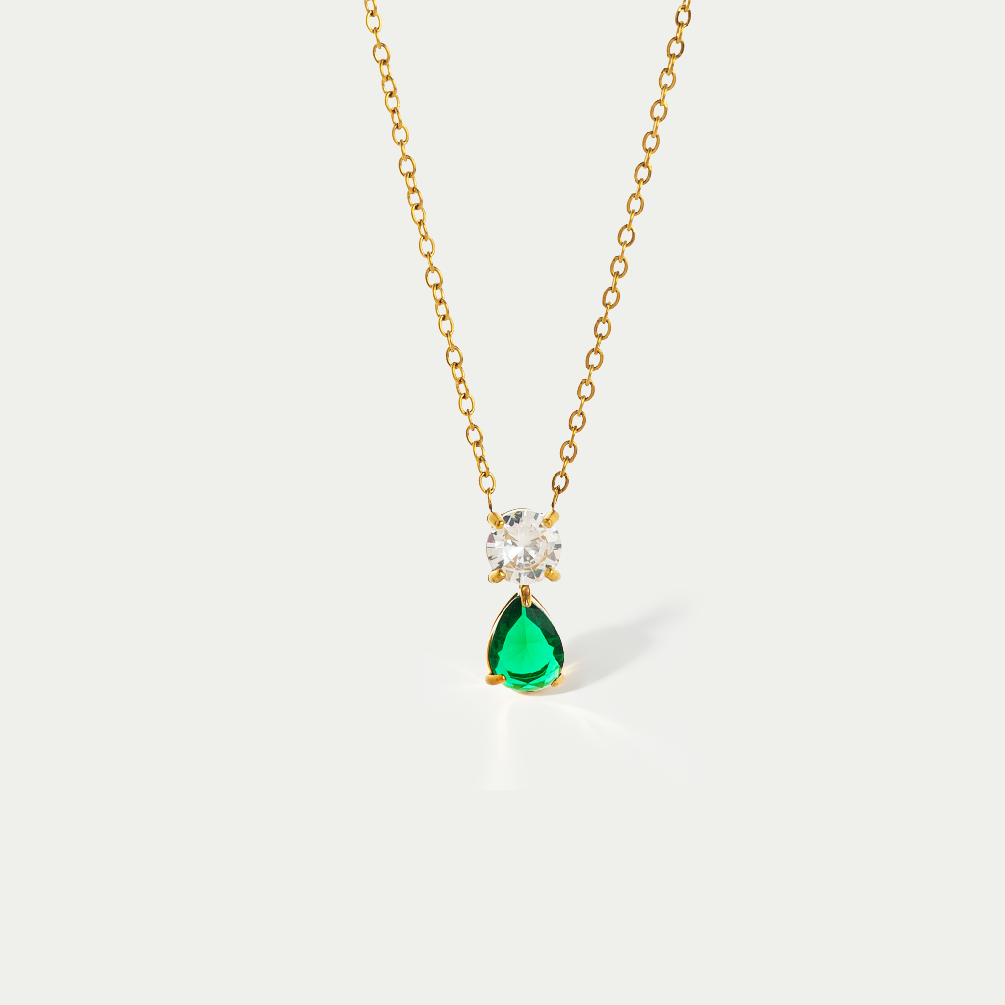The Solitaire Birthstone Droplet Necklace