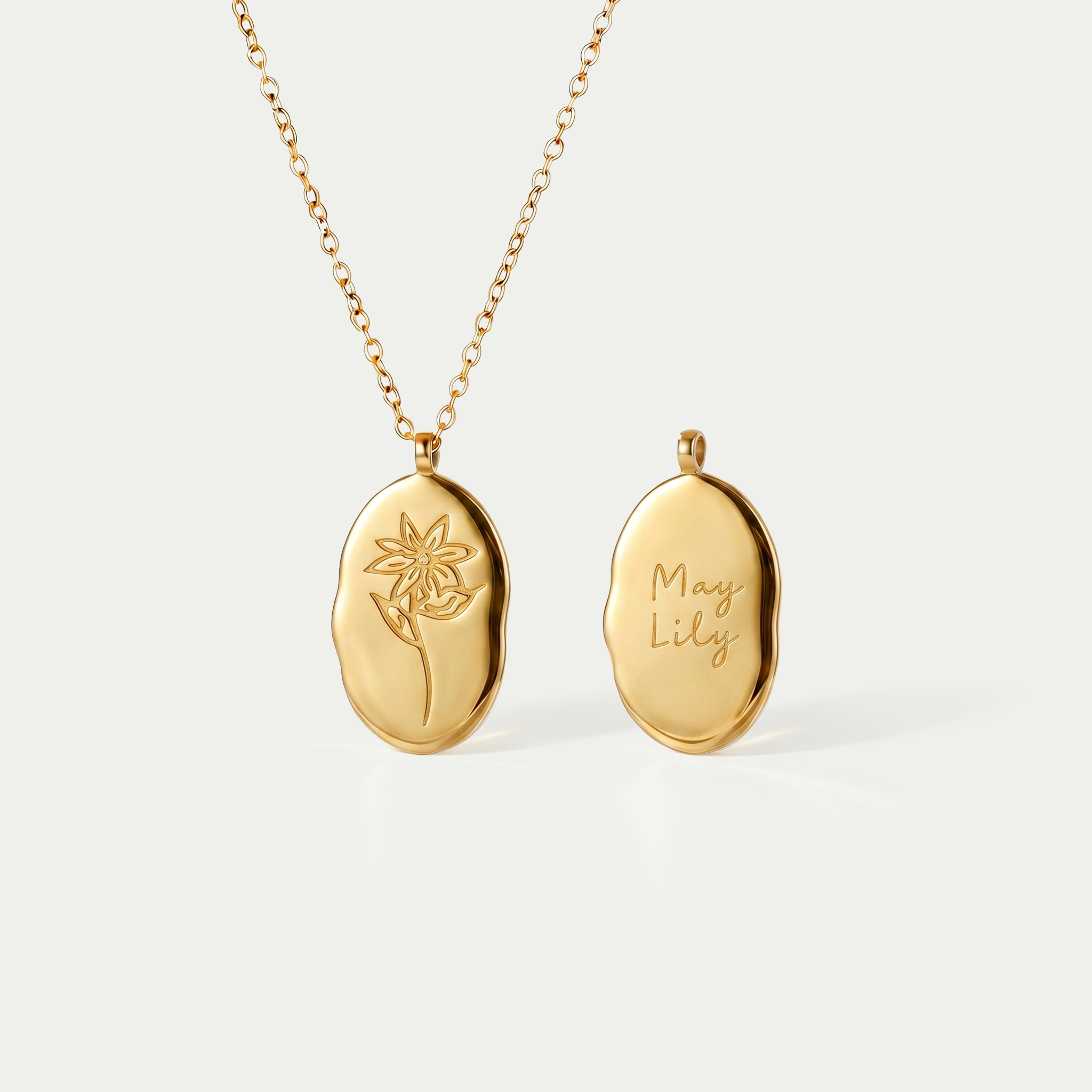 The Botanical Month Flower Pendant Necklace
