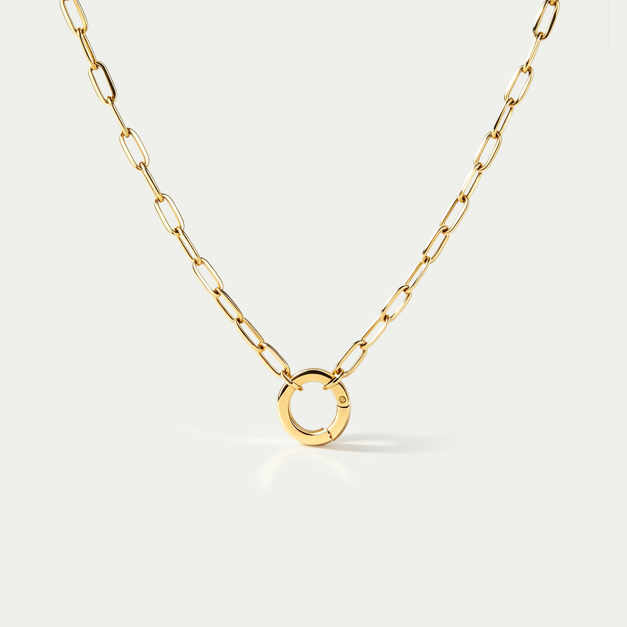 Aura Spring Clasp Paperclip Chain Necklace | 18K Gold Plated Waterproof Statement Choker