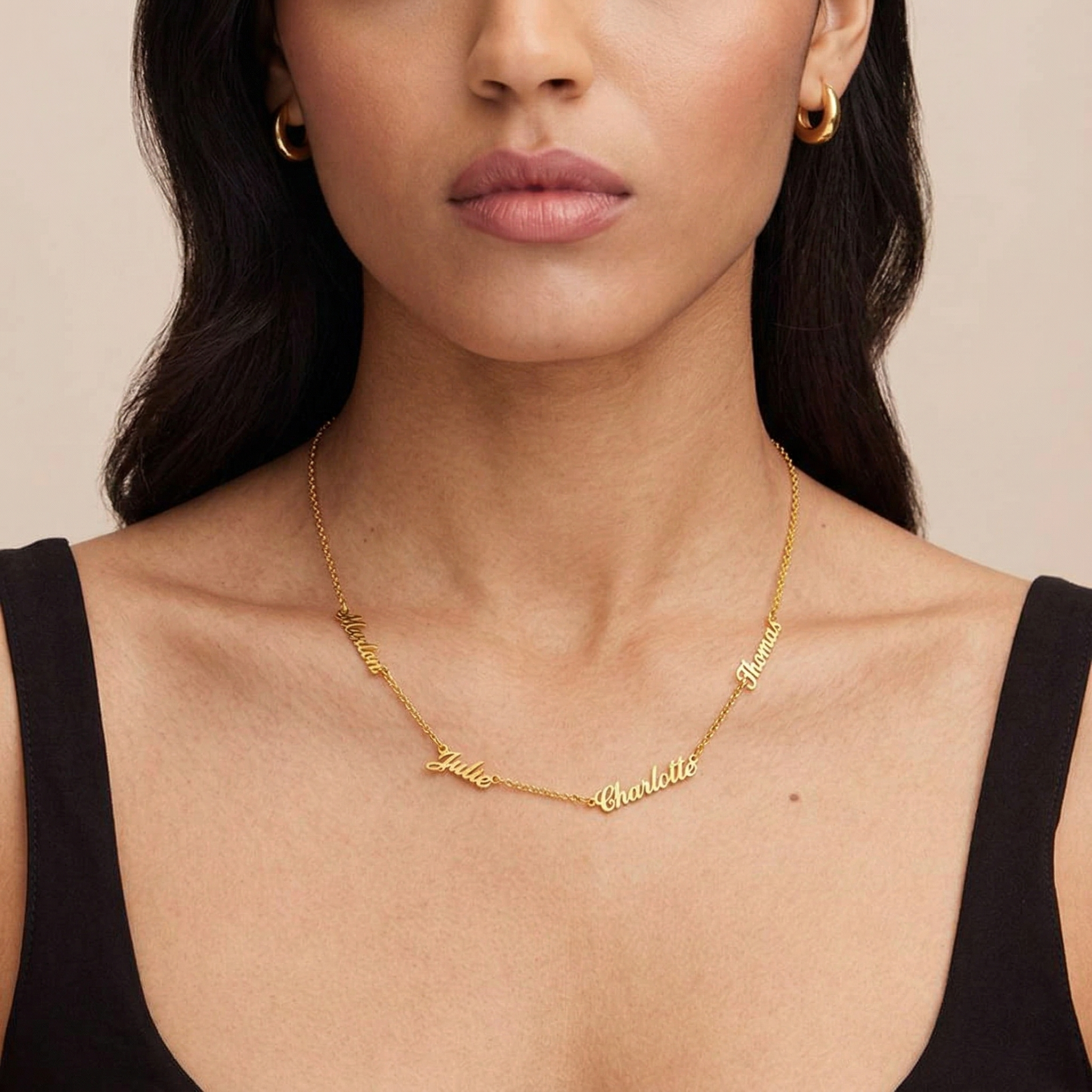 The Lineage Multi-Name Necklace | 18K Gold Plated Customizable Family Talisman