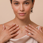 The Bubble Initial Necklace | 18K Gold Plated Sparkling Letter Pendant