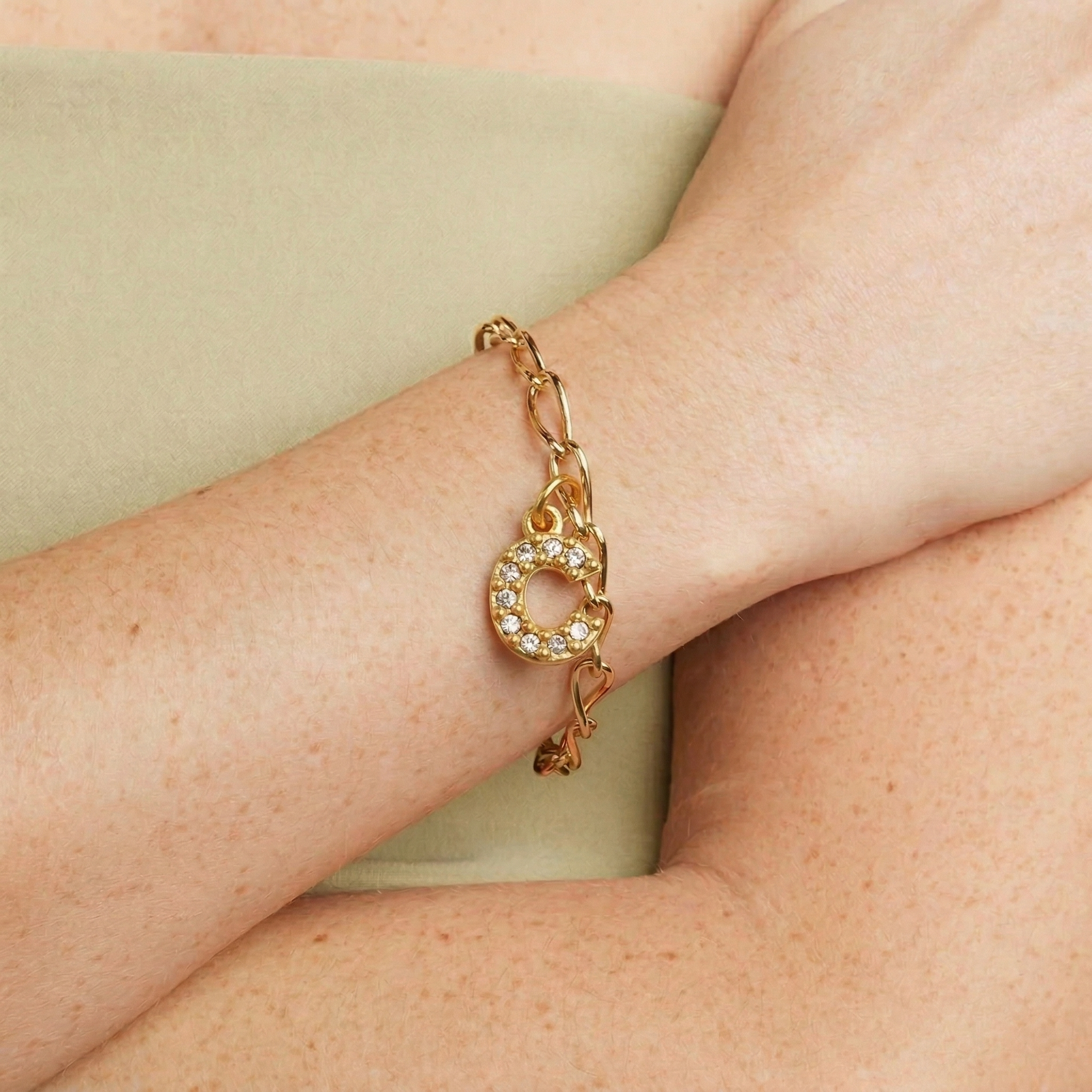 The Micro-Pave Initial Charm | 18K Gold Plated Sparkling Alphabet Piece