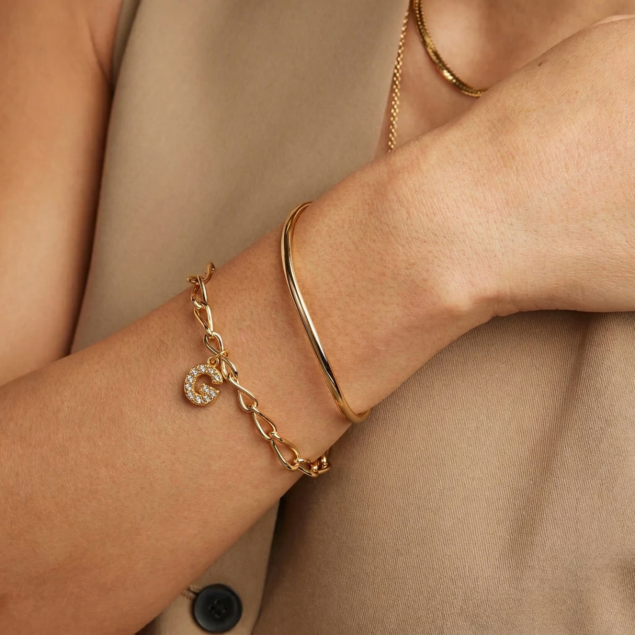 The Micro-Pave Initial Charm | 18K Gold Plated Sparkling Alphabet Piece