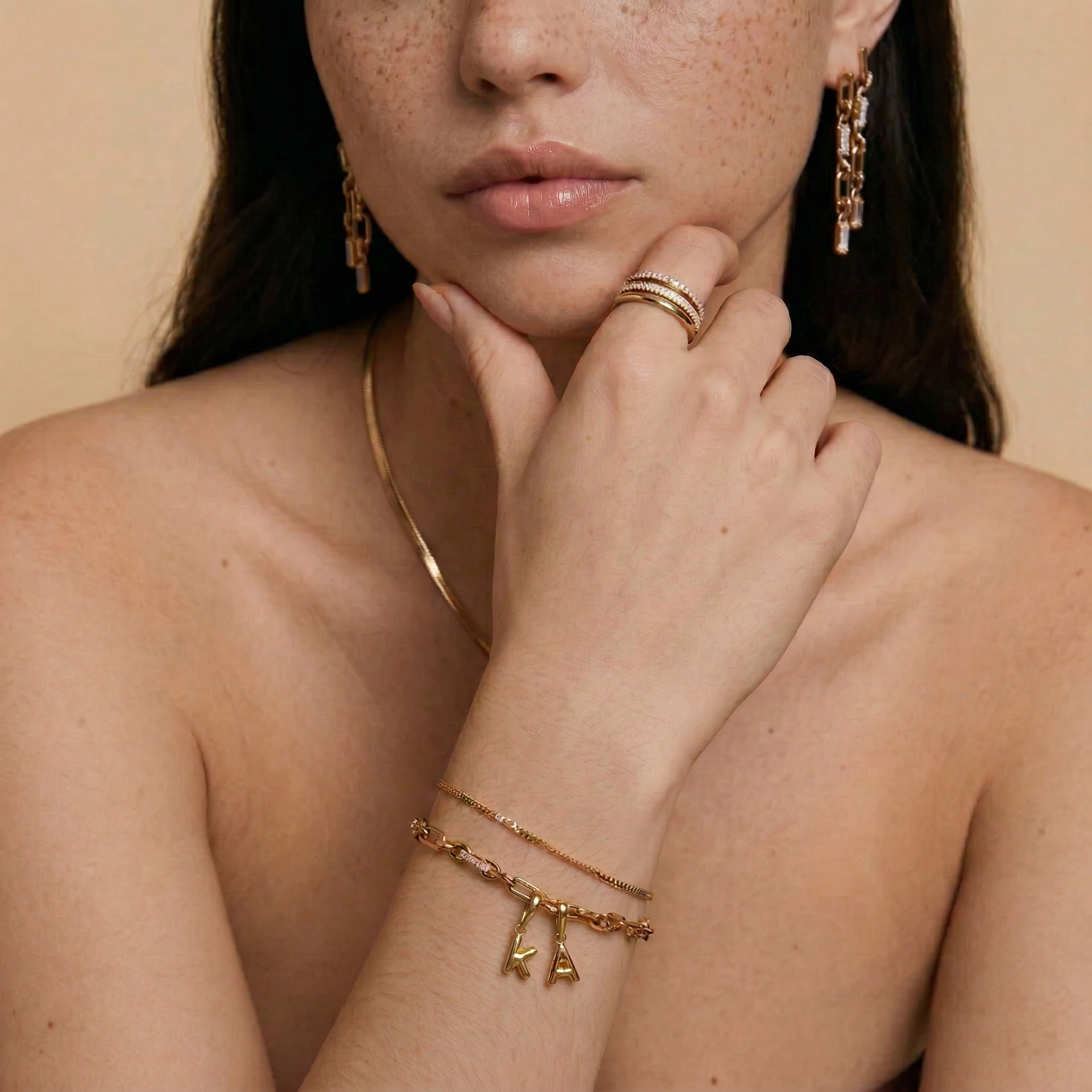 The 3D Bubble Initial Charm | High-Gloss 18K Gold Plated Letter
