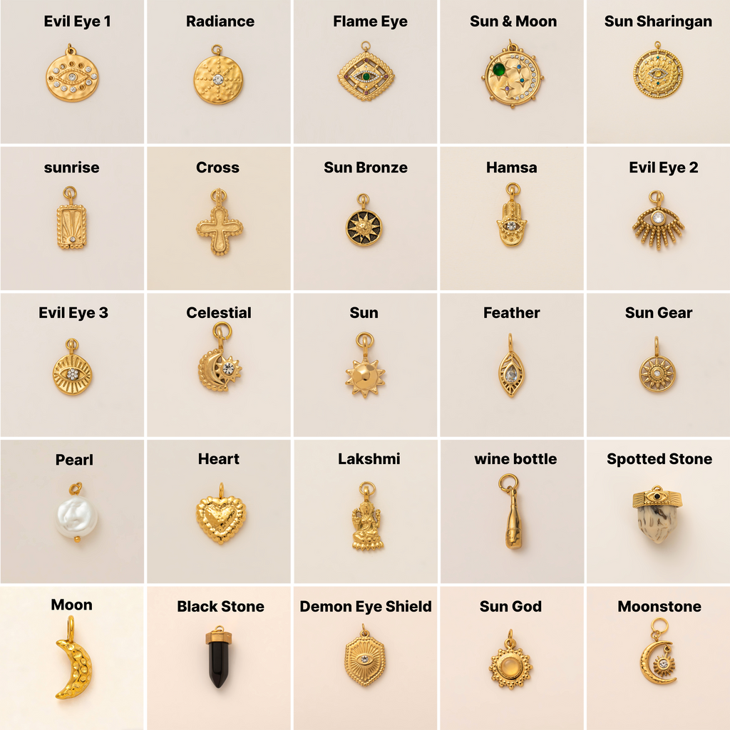 Astar Vintage Talisman Pendant Only | 18K Gold Plated PVD Waterproof DIY Charm for Living Clasp