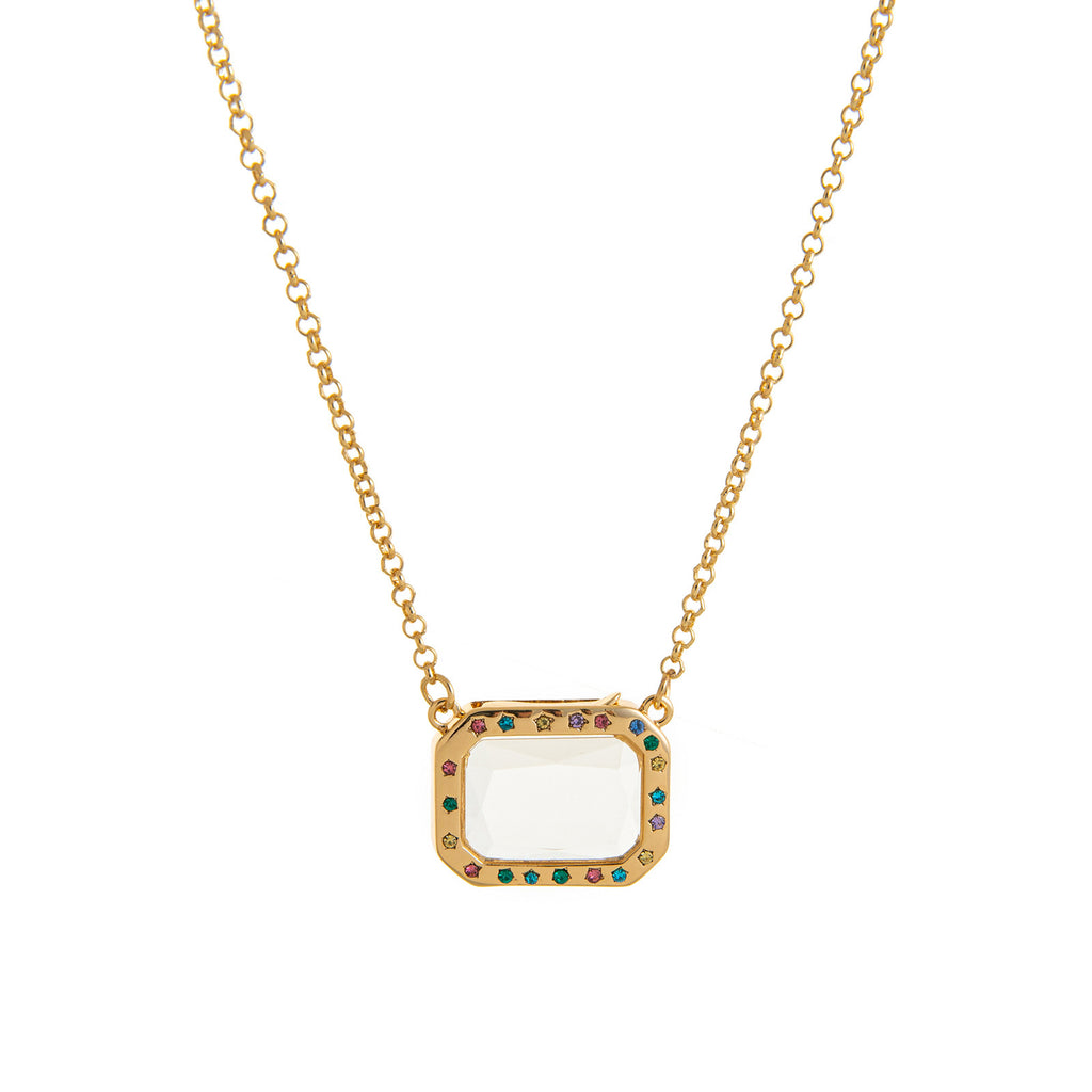 The Memory Vault Openable Locket | 18K Gold Plated Clear Fillable Necklace